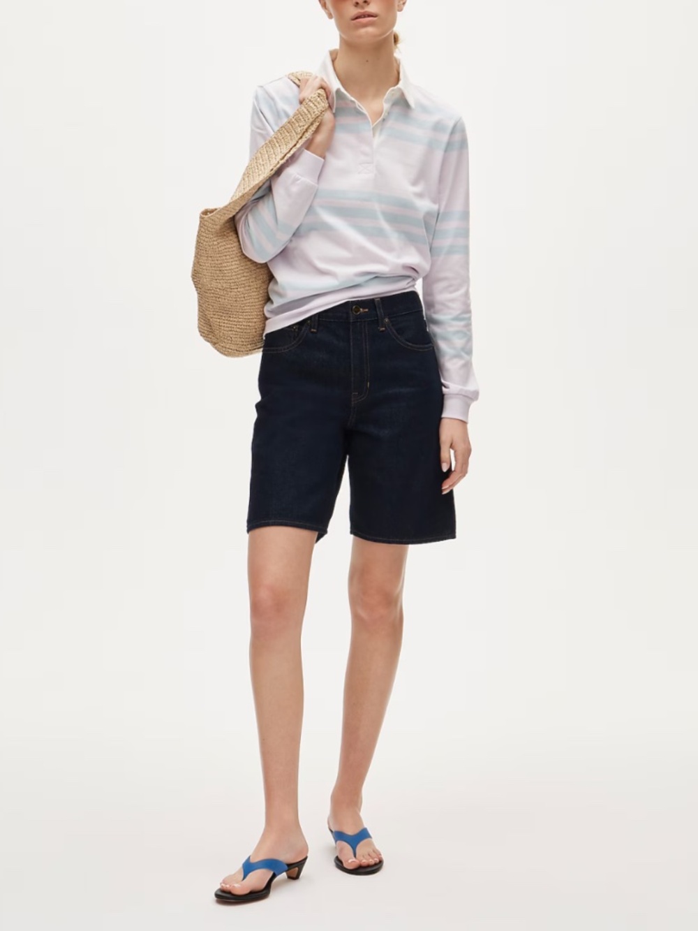 NWT New J.Crew Boyfriend Jersey Rugby Shirt in Stripe